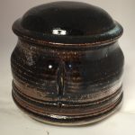 Untitled #1081 glazed lidded stoneware jar