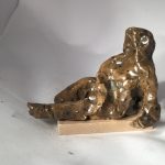 Untitled #1100 glazed clay figure study (sold)