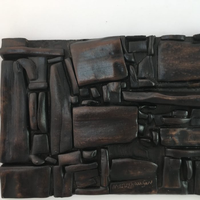 Untitled #1121 burnt wood plaque (sold)