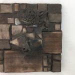 Untitled #1125 burnt wood plaque (sold)