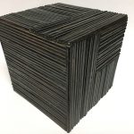 Untitled #1134 burnt wood cube