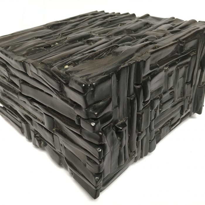 Untitled #1135 burnt wood cube