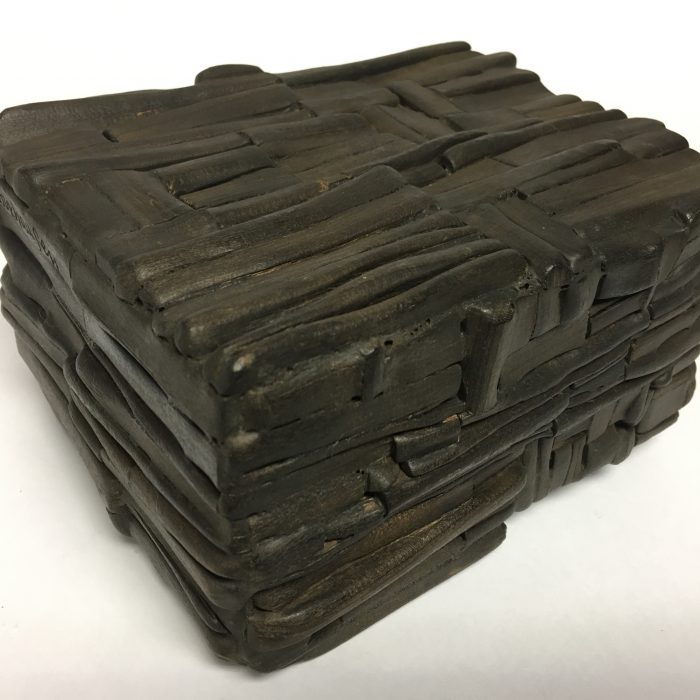 Untitled #1145 burnt wood cube