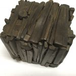 Untitled #1157 burnt wood cube (sold)