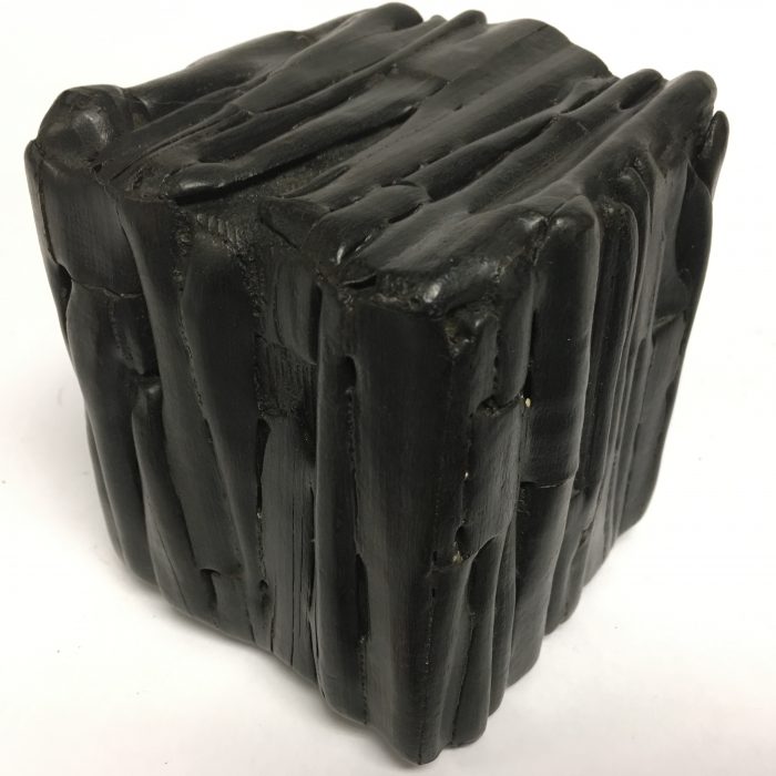 Untitled #1161 burnt wood cube