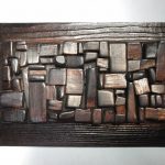 Untitled #2002 burnt wood plaque (sold)